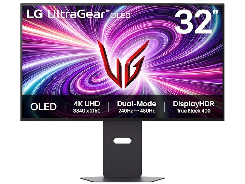 Monitor LG Ultra Gear 32GS95UV 31.5'' 4K Oled Curved 240Hz 0.03ms, HDMI, DisplayPort, USB, Speakers, Tilt,Height Adjustable, Swivel, Pivot, DisplayHDR True Black 400, 3Y - 32GS95UV-B