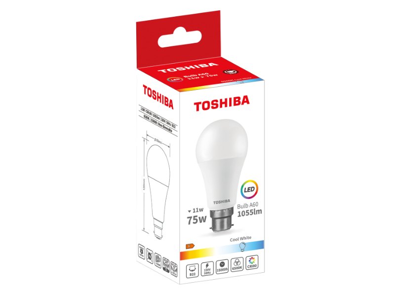 TOSHIBA LED A60 B22 11W 6500K TOSHIBA LED A60 B22 11W 6500K