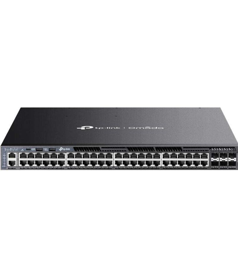 Tp-Link Omada 48-Port Gigabit Stackable L3 Managed PoE+ Switch with 6 10G Slots (SG6654XHP)